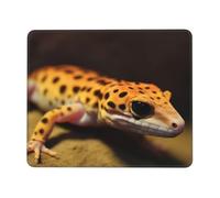 Leopard Little Gecko Mouse Pad Waterproof Gaming Mousepad for Office Computer Mousepads for Desk Pad with Non-Slip Rubber Base Washable Cloth Mouse Mat 7 x 8.6 in