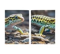 Leopard Little Gecko Passport Holder for Travel PU Leather Passport Wallet Cover Organize Your Passports & Cards