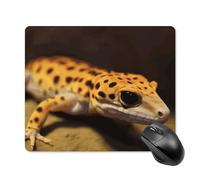 Leopard Little Gecko Square Mouse Pad Portable Computer Mousepad with Non-Slip Rubber Base 18 * 22cm Ultra-Thin Gaming Mouse Mat for Computer Laptop Office Desk Accessories