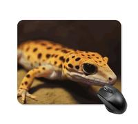 Leopard Little Gecko Square Mouse Pad Portable Computer Mousepad with Non-Slip Rubber Base 20 * 25cm Ultra-Thin Gaming Mouse Mat for Computer Laptop Office Desk Accessories