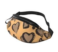 Leopard Love Fanny Pack Waist Bag for Men Women Bum Bag with Headphone Jack and Adjustable Belt for Biking Running Jogging Traveling Outdoors Workout Cycling Fitness Hiking