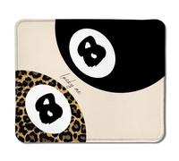 Leopard Lucky 8 Ball Mouse Pad, Y2K Preppy Cheetah Print, Girly Office Supply,11.8"x9.8"