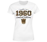 Leopard Made in Limited Edition 1960 Womens T Shirt 64th Birthday Gift Ladies Tee Top-White 10