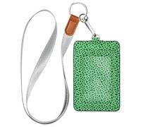 Leopard Midnight Green Leopard Cruise Essentials Cute id Badge Holder with Lanyard id Holders for Ship Cards Travel & Vacation