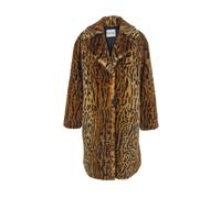 Leopard Motif Ecofur Brown Coat Woman - female - STAND STUDIO - Single-Breasted Coats - Brown - S - Coats S