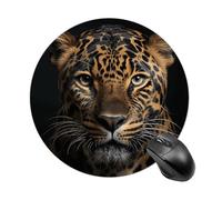Leopard Mouse Pad Round Laptop Mouse Mat Cute Computer Mousepad Keyboard Pad Non-Slip Desk Pads for Gaming Office Work Home