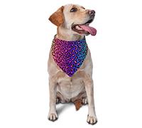 Leopard Neon Rainbow Gradient Dog Bandanas,Dog Bandanas Scarf Triangle Bibs Kerchief Flannel Thicken Cotton Bandana for Small Medium Large Dogs and Cats