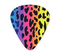 Leopard Neon Rainbow Guitar Picks Gift Set - Smooth Durable Plectrums For Acoustic, Electric & Bass Guitar, Perfect Present For Guitar Lovers & Musicians