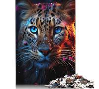 Leopard Of The Cosmos Puzzles for Adults 500 Pieces Wooden Puzzles for Adults & Teenager Jigsaw Puzzles for Adult 500pcs (52x38cm)