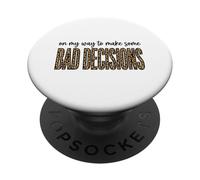 Leopard On My Way To Make Bad Decisions Beach Vacation Trip PopSockets Adhesive PopGrip