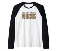 Leopard On My Way to Make Bad Decisions Beach Vacation Trip Raglan Baseball Tee