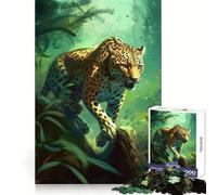 Leopard on The Jungle Run 1000 Pieces Jigsaws Adults Puzzles Gifts Mind Workout Stress Less Home Activity Home Accent (38x52cm)