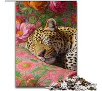 Leopard on The Sofa 1000 Pieces Jigsaw Puzzle for Adults& Teens, Challenging Game And Family Play Educational Game for Birthday, Chrismas (50x75cm)