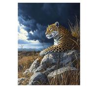 Leopard Paint by Numbers for Adults, Plant Paint by Numbers for Children, DIY Hobbies for Adults Women Canvas for Painting 28x20In, Paintings Wall Art for Living Room Decor, Gifts for Women model-8409
