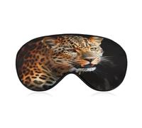 Leopard Painting Eye Mask, Side Sleeping Mask Light Blindfold Sleeping Mask Nose Pad and Elastic Band for Children Women and Men