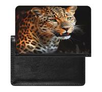 Leopard Painting Passport Cover Protector Rfid Blocking Passport Holder Id Card Holder Secure Travel Wallet Organizer for Passport Tickets Credit Cards, style, One Size