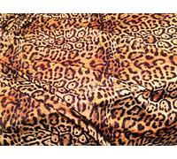 LEOPARD PANTHER ANIMAL Print Lycra Fabric - 4 Way Stretch Polyester Jersey Material for bikini, dress making -175cm extra wide (1 METRE)
