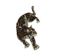Leopard Patches Iron on Embroidery Patches for Clothes Leopard Deal with It Clothing DIY Motif Applique