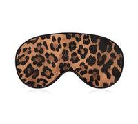 Leopard Pattern Blackout Sleep Eye Mask, Ventilated Fabric, Adjustable Wearing Style, Zero Pressure Sleeping Mask Soft Skin Friendly Eyeshade for Women Men