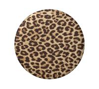 Leopard Pattern Custom 6cm Pin Badge-Iron Tinplate Material,Glossy Laminated,Single Sided Print-for Jackets,Bags