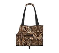 Leopard Pattern Foldable Dog Carrier Purse, Tote, Suitable for Puppy, Small Dogs, and Cats for Outdoor Travel