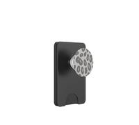 Leopard Pattern Grey Cheetah Print PopSockets PopWallet for MagSafe