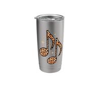 Leopard Pattern Music Note Quaver Musician Stainless Steel Insulated Tumbler