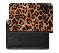 Leopard Pattern Passport Holder & Travel Wallet Passport Cover Protector Essentials with Credit Card Slots