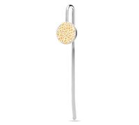 Leopard Pattern Pastel Orange and Yellow Stainless Steel Metal Book Mark Marker, Bookmarks Page Holder with Crystal Glass for School Reader Office Supplies
