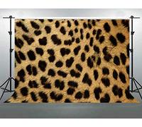 Leopard Pattern Photography Background for Party, 7X5FT, Leopard Print Stylish Photo Backdrop, Cotton Fabric Photo Booth Studio Props MBYYLU22