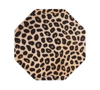 Leopard Pattern Premium Leather Coaster Set â€“ 4-Piece Soft Pvc Leather Drink Coasters (10Ã-10 Cm), Single-Sided Full-Print Design, Heat-Resistant & Stain-Proof For Kitchen, Dining Room & Office Use