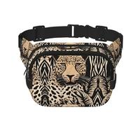 Leopard Pattern Print Bag Waist Fanny Pack - Keeper Large Fashion Bumbag for Women Men,Adjustable Waist Bag Running Walking Outdoor