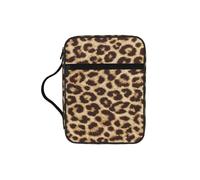 Leopard Pattern Print Bible Cover Case/Book Cover, Bible Case for Women Girls,with Handle Fits for Standard Size Bible