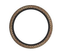 Leopard Pattern Print Fashionable Steering Wheel Cover Cars Trucks Non-Slip Comfort Driving Year-Round