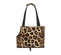 Leopard Pattern Print Pet Travel Tote Bag, Foldable, Lightweight Puppies, Fashion Pet Bag for Small Dogs, Cats, for Travel, Outings