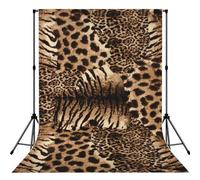 Leopard Pattern Print Photo Studio Background 5x7ft Soft Photo Backdrop Curtain For Studio Content Creator Equipment