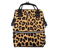 Leopard Pattern Print Prints Changing Bag Backpack Baby Diaper Bags for Mom Dad, Waterproof Nappy Rucksack Multifunctional Travel Bag