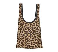 Leopard Pattern Print Reusable, Foldable,Washable Grocery Bags Foldable in A Pouch Eco Tote Shopping Bag,Daily Shopping Loading