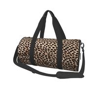 (Leopard Pattern) Print Round Large Travel Bag - Multi-Compartment Organizer Lightweight for Trips & Sports