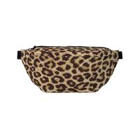 Leopard Pattern Print Running Fanny Pack, Casual Lightweight Crossbody Waist Belt Hip Bag with Adjustable Strap