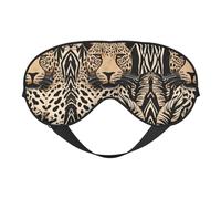 Leopard Pattern Print Satin Sleep Mask & Eye Mask | Deep Dream Sleep Masks for Women & Men | Soft Sleeping Eye Mask to Nourish Skin