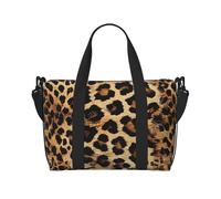 Leopard Pattern Printed Carryall Tote, Travel Underseat Hand Luggage Bag, Organizer Carry on Hand Bag for Gym Weekend Women and Men