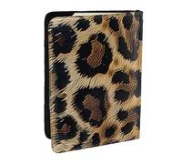 Leopard Pattern Printed Passport Holder - 6.5 x 4.5 Inch RFID Blocking Travel Wallet,Stylish Passport Cover,Lightweight Document Organizer for Cards