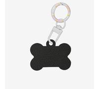 Leopard Pattern Printing Cute Acrylic Dogs Tag Double Side Bone Shap Id Tags with Keychain for Pet Crafts Decorations