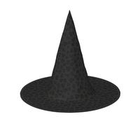 Leopard Pattern Printing Halloween Witch Costume Accessory Pointed Cap Witch Hat Foldable Halloween Hats 1 Pieces