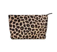 Leopard Pattern Stylish Velvet Cosmetic Bag with Full-Print Design â€“ Durable Travel Makeup Pouch for Daily Use & Gifts