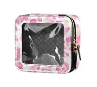 Leopard Pattern Transparent Toiletry Bag for Women, Multi, 1 Size, Colorful, multi-coloured, 1 size, Colorful