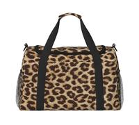 Leopard Pattern Travel Duffel Bag for Women Men,Print Polyester Tote Hand Luggage Bag with Shoulder Strap