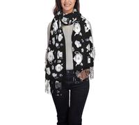 Leopard Pattern Women'S Scarf Shawls And Wraps For Evening Dress Winter Warm Long Large Scarves, Hand Drawn Teapots and Cups, One Size
