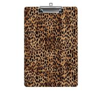 Leopard Patterned Wallpaper Clipboard Sturdy Low Profile Clip Clipboards Hanging Hole with Hanging Clipboard Acrylic Clip Board Holds 100 Sheets12.5x8.5In